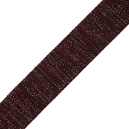 Tassenband BURGUNDY - SILVER LUREX 30mm