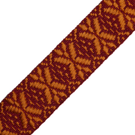 Tassenband Snowflake Bordeaux - Cinnamon 40mm 