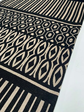 DEADSTOCK Cream Black JACQUARD WOOL PANEEL