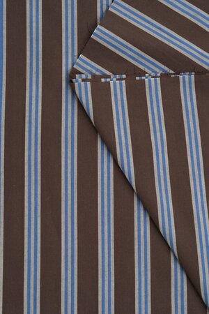 COUPON 85cm Atelier Brunette WEAVE LINE COTTON Oat Chocolate