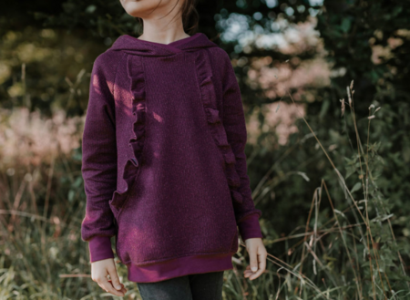 COUPON 160cm Stoffonkel Organic Selanik - Delight Very Berry