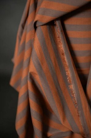 Merchant & Mills - Double Chocolate Stripes Organic Cotton/Linen