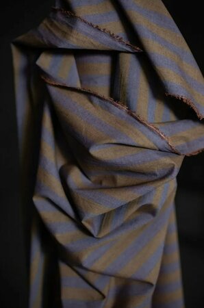 Merchant & Mills - Leafy Plum Stripes Organic Cotton/Linen