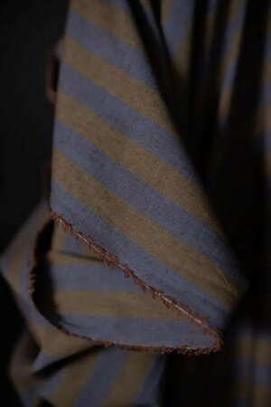 Merchant & Mills - Leafy Plum Stripes Organic Cotton/Linen