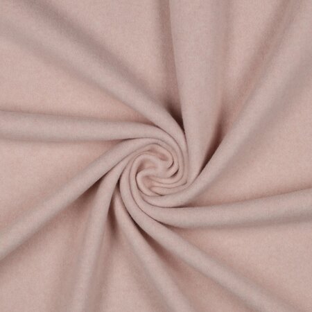 COUPON 35 CM Verhees - Light Rose Melange Katoen Fleece GOTS