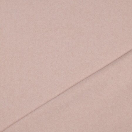 COUPON 35 CM Verhees - Light Rose Melange Katoen Fleece GOTS