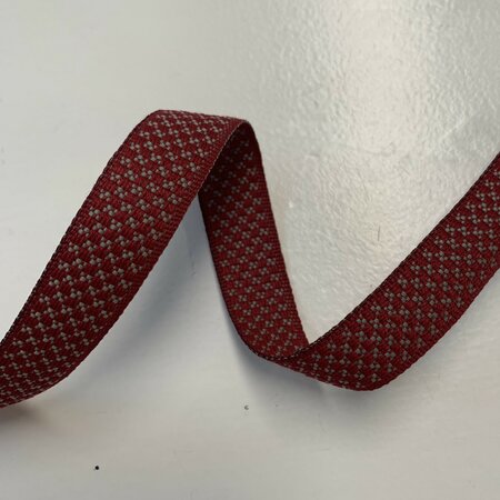 Sierband Carreaux Red - 18mm