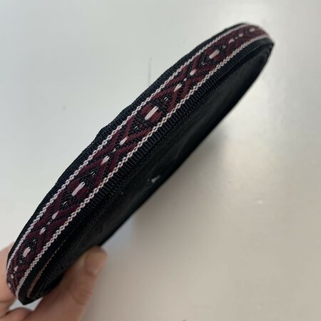 Sierband Fantasy Woven Black - Pink - Bordeaux - 15mm