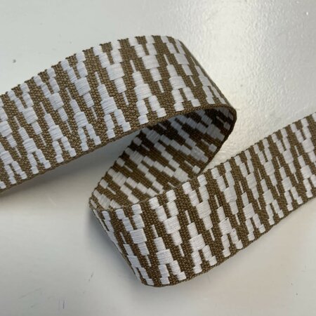 Tassenband Aztec Ecru - Light Brown - 40mm