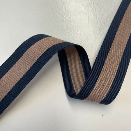 Sierband Dark Blue - Brown - 25mm