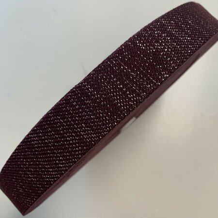 Tassenband BURGUNDY - SILVER LUREX 30mm