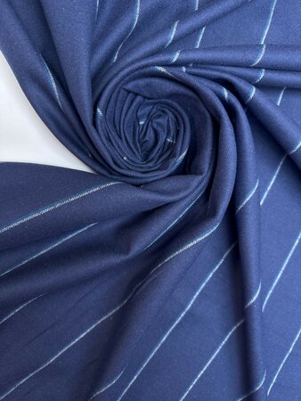 DEADSTOCK Blue Stripes COTTON FLANEL