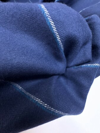 DEADSTOCK Blue Stripes COTTON FLANEL