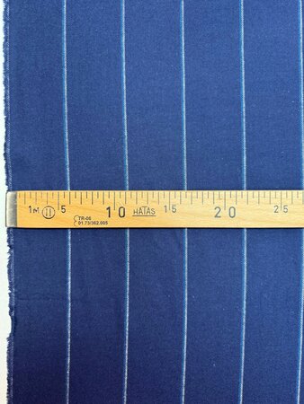 DEADSTOCK Blue Stripes COTTON FLANEL