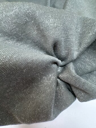 DEADSTOCK - Silver Lurex  - COTTON JERSEY