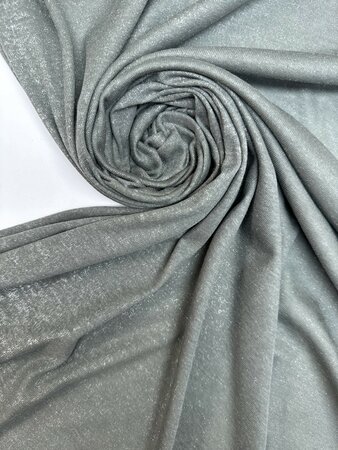 DEADSTOCK - Silver Lurex  - COTTON JERSEY
