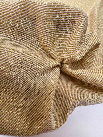 DEADSTOCK - Golden Beige Lurex  - Knitted Viscose  