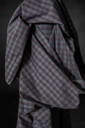 COUPON 165 CM Merchant & Mills - Damson Gingham Organic Cotton/Linen