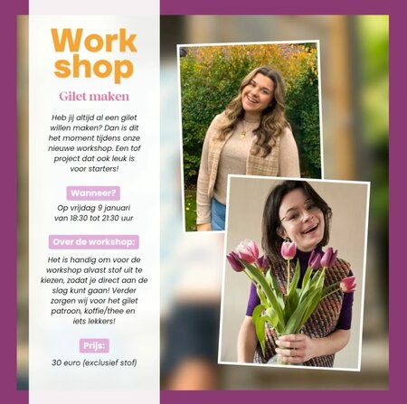 WORKSHOP Gilet 9 januari 2026 beginners)