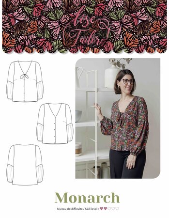 Lise Tailor - Monarch Blouse - Papier Patroon 