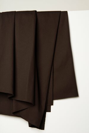 COUPON 115CM Atelier Brunette GABARDINE LIGHT Oat Chocolate