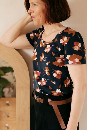 Eglantine & Zoé - Anémona Inktblauw JERSEY OEKO-TEX