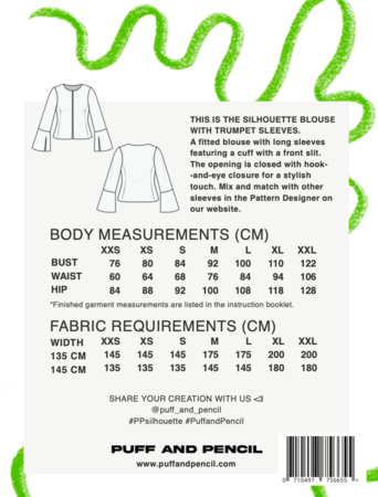 Puff and Pencil - Silhouette Blouse X Trumpet Sleeves