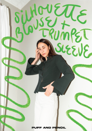 Puff and Pencil - Silhouette Blouse X Trumpet Sleeves