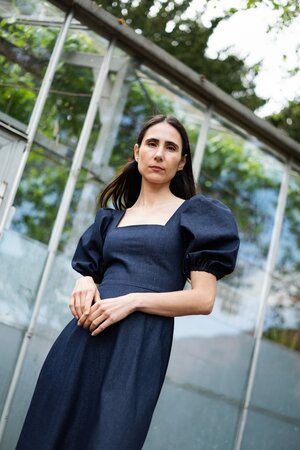 Puff and Pencil - Square Dress X Puff Sleeves