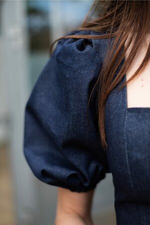 Puff and Pencil - Square Dress X Puff Sleeves