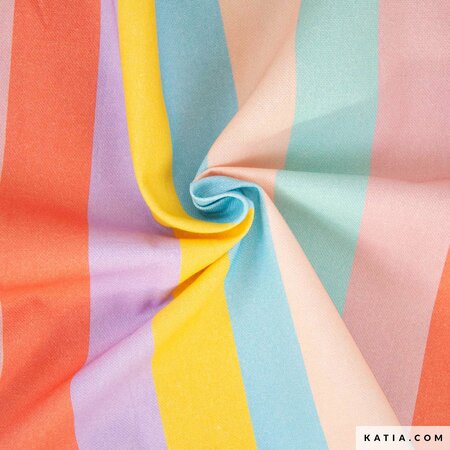 Katia - Pastel Stripes CANVAS COTTON