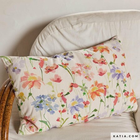 Katia - Multicolor Daisy RECYCLED CANVAS SLUB