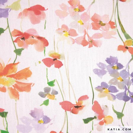 Katia - Multicolor Daisy RECYCLED CANVAS SLUB