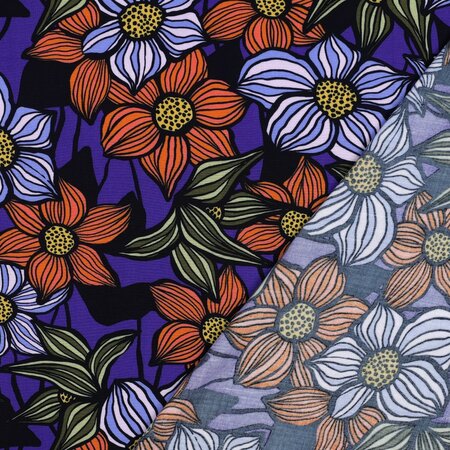 VERHEES - Cobalt Flowers- Lenzing Ecovero