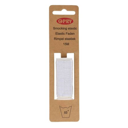 Opry wit rimpelelastiek // Per 15 meter