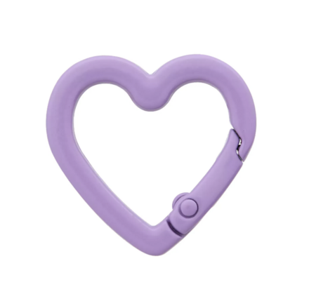 Metaal Lila Hart-ring 19mm