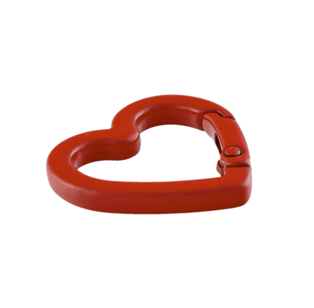 Metaal Rood Hart-ring 19mm
