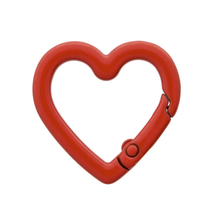 Metaal Rood Hart-ring 19mm