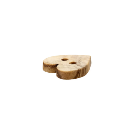 Houten Hartjes Knoop 15mm 