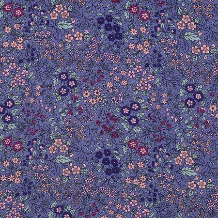 Verhees - Little Purple Flowers LENZING™ ECOVERO™ VISCOSE