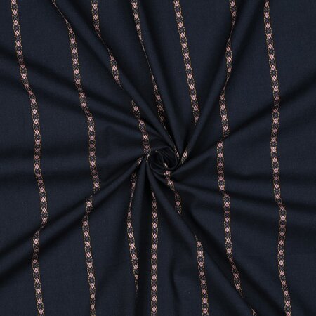 Verhees - Marine Dobby Cotton Jacquard OEKO-TEX