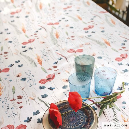 Katia - Poppy & Blue Japan RECYCLED CANVAS 