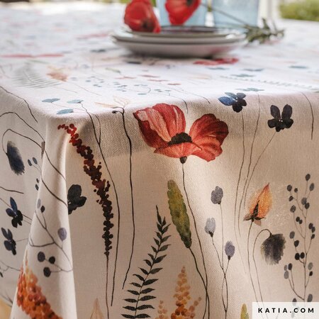 Katia - Poppy & Blue Japan RECYCLED CANVAS 