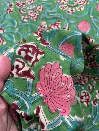 Green Harmony - Indiase Blokprint Katoen