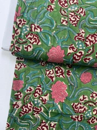 Green Harmony - Indiase Blokprint Katoen