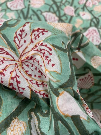 Minty Lily - Indiase Blokprint Katoen
