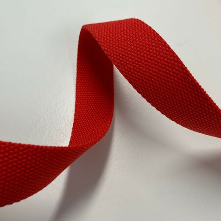 Popping Red Keperband tassenband extra stevig 32mm