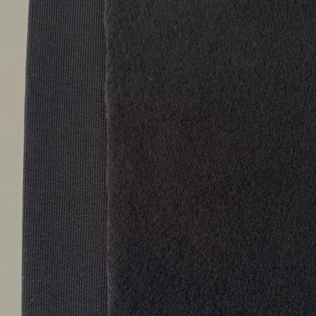 COUPON 35CM C. Pauli - Zwart brushed sweat GOTS