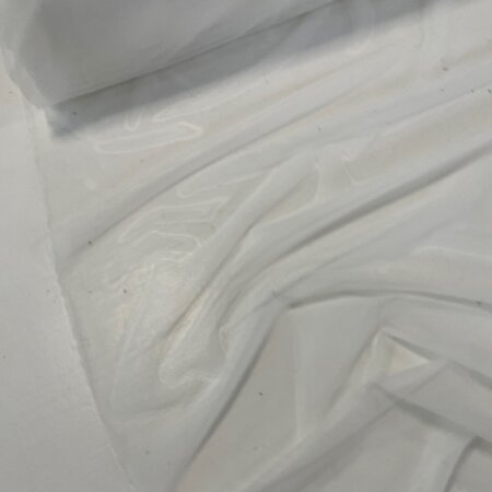 COUPON 85CM Recycled Mesh/Tule STRETCH ROICA™ OFF WHITE
