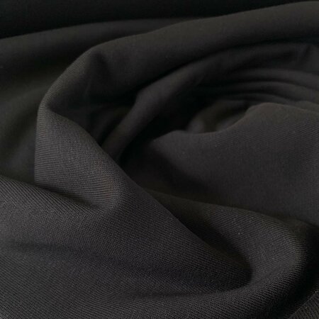 COUPON 75CM C. Pauli - Zwart brushed sweat GOTS